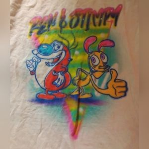 Ren & Stimpy airbrush graphic Tshirt